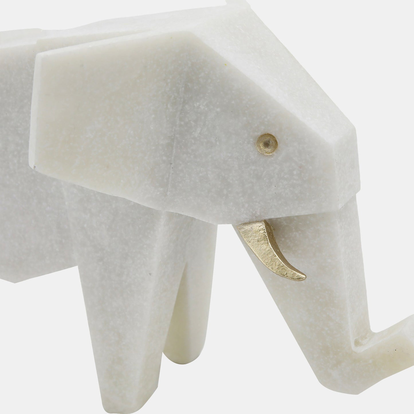 11" Andora Elephant Statuary, White