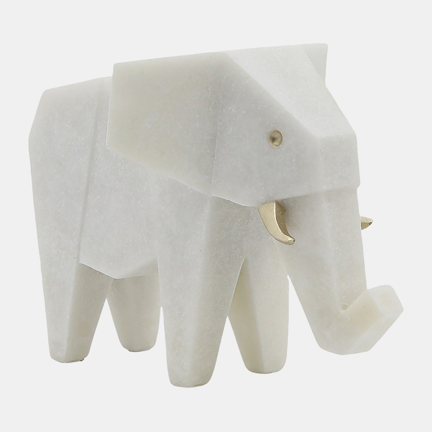 11" Andora Elephant Statuary, White