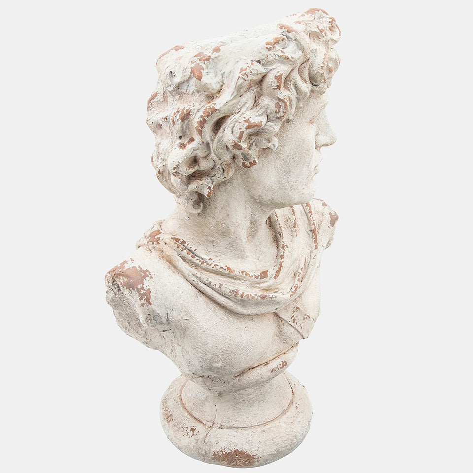 Resin, 31"H David Bust, Gray