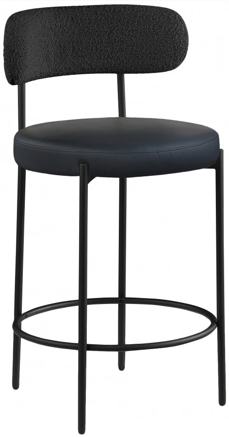 Beacon Boucle and Vegan Fabric Bar/ Counter Stools