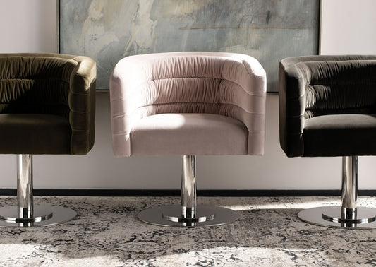 Marie Velvet Swivel Tub Chair