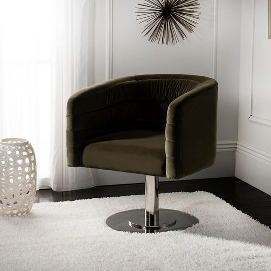 Marie Velvet Swivel Tub Chair