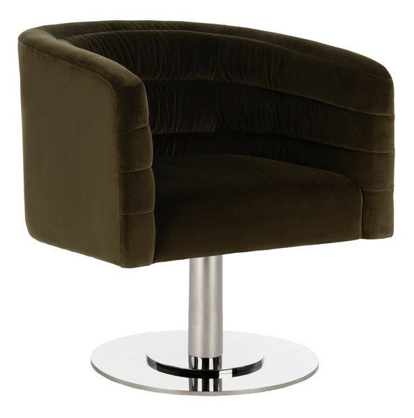 Marie Velvet Swivel Tub Chair