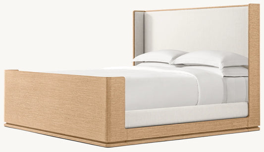 CAMA DE ABRIGO DE TELA LIGNÉ CON PIE DE CAMA