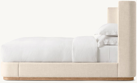 CORTA CAMA DE ABRIGO DE TELA TOTALMENTE TAPIZADA