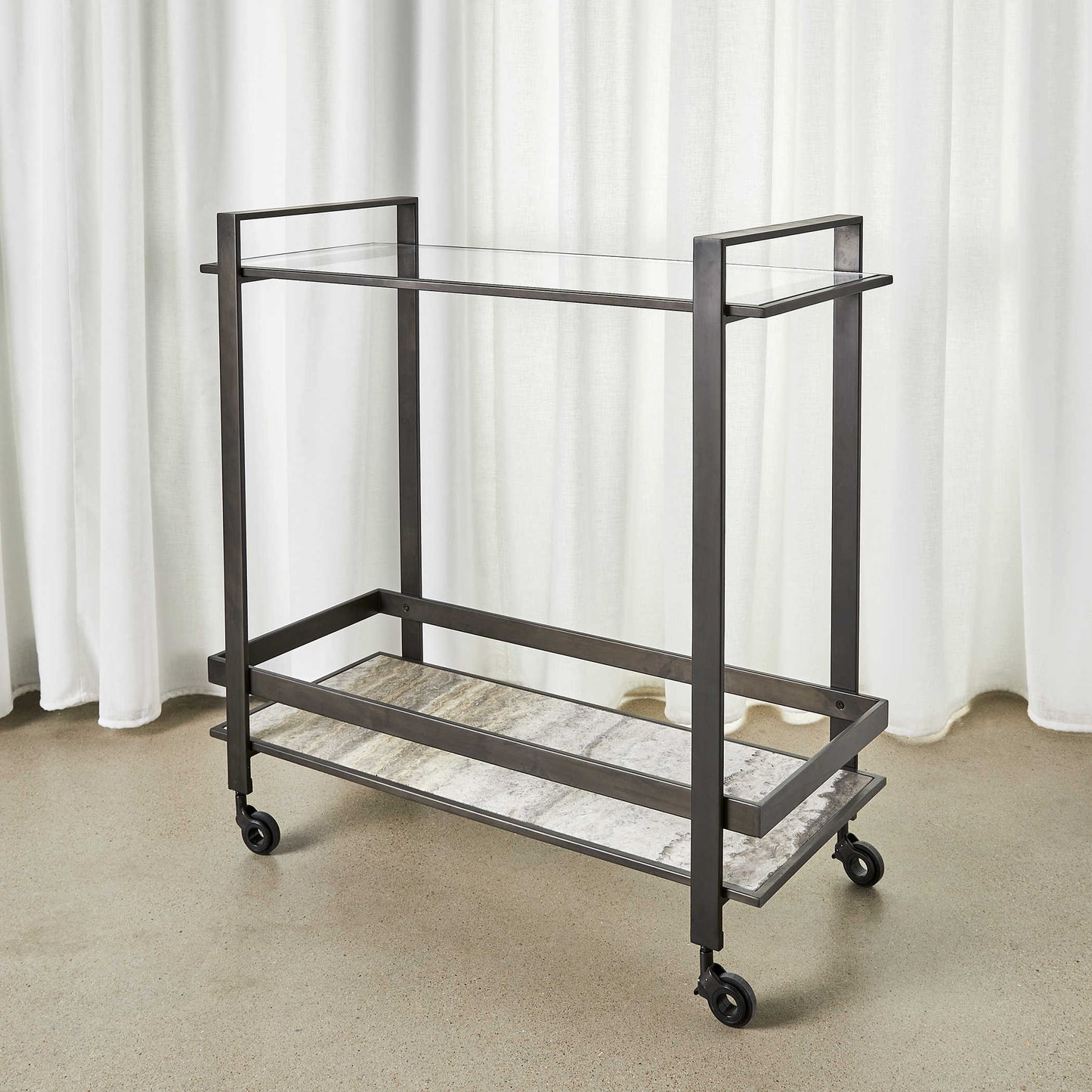 ROLL ALONG BAR CART - BRONZE