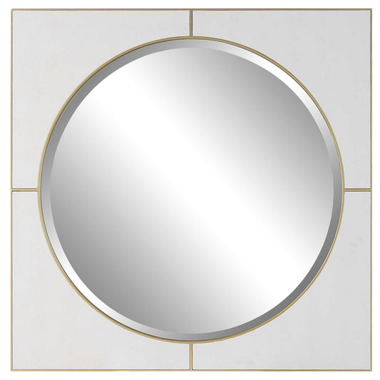 CYPRUS SQUARE MIRROR, WHITE
