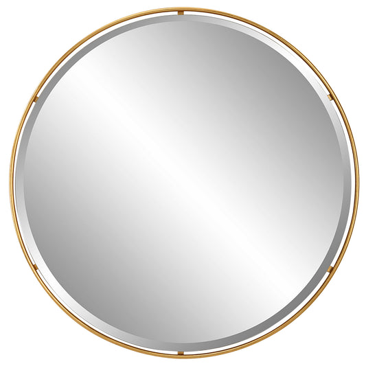 CANILLO ROUND MIRROR, GOLD