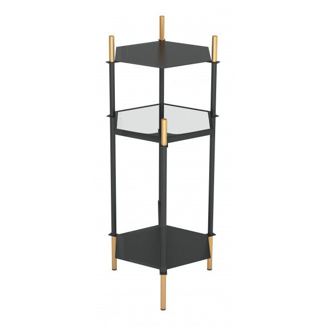 William Side Table Gold & Black