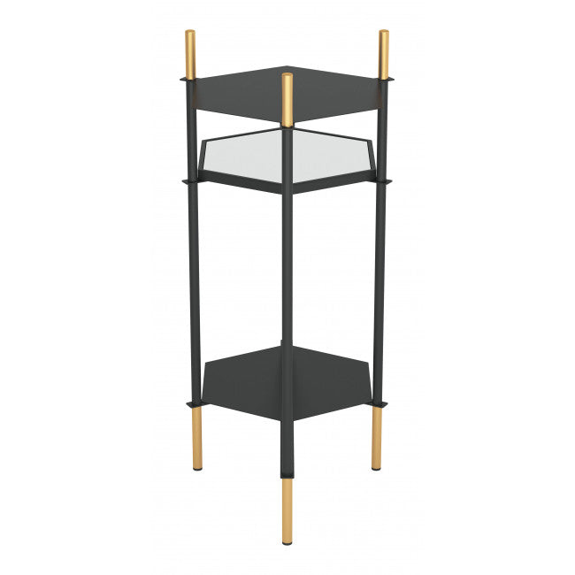 William Side Table Gold & Black