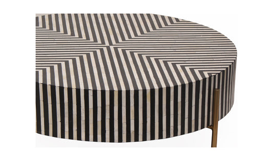 Chameau Small Coffee Table Black and White