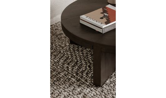 Folke Round Coffee Table Dark Brown