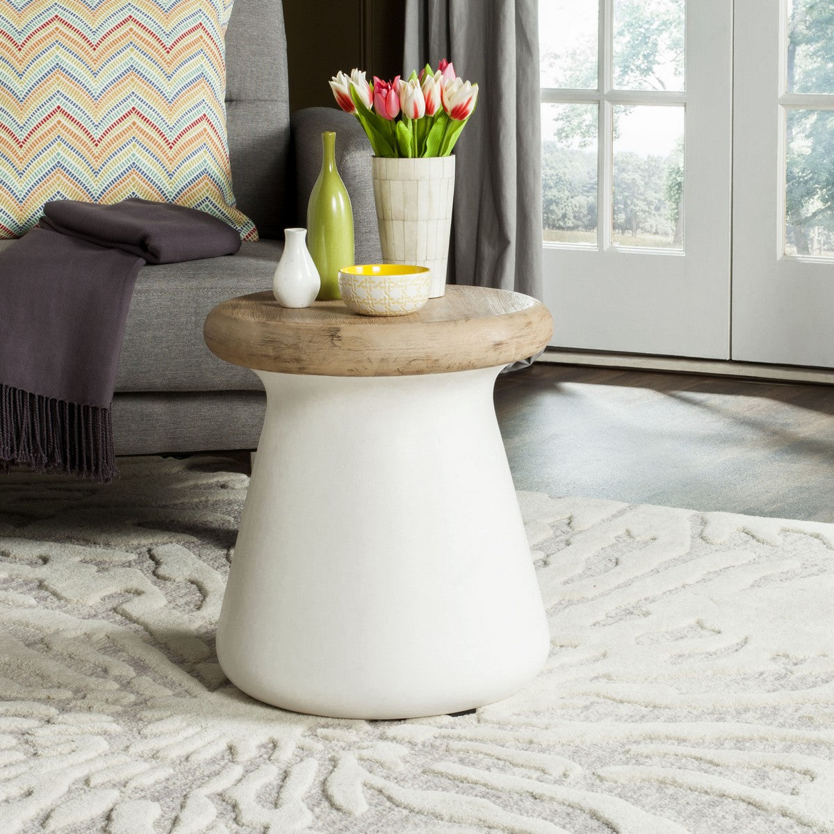 Button Accent Stool