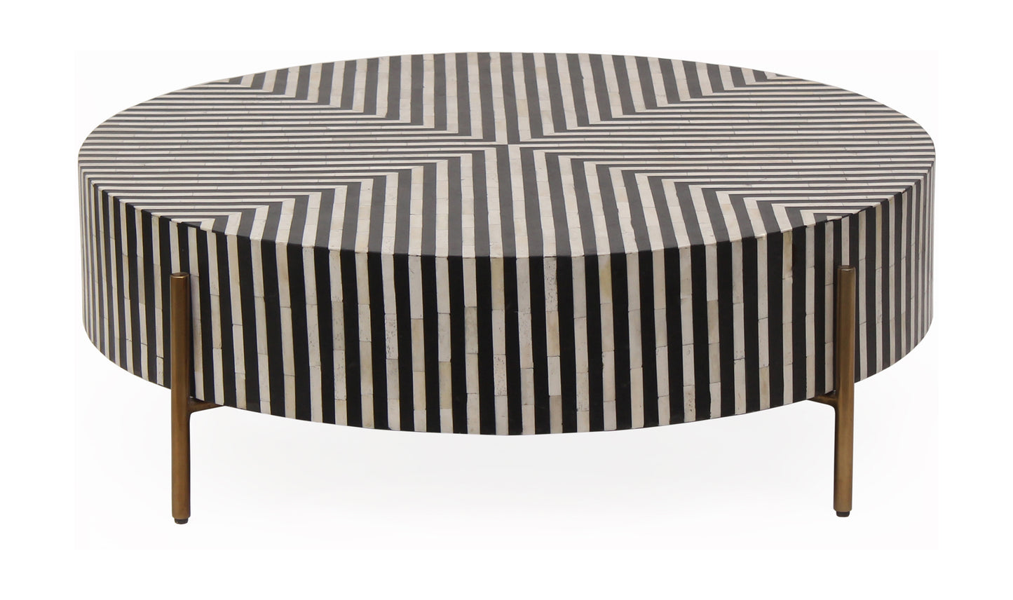 Chameau Small Coffee Table Black and White