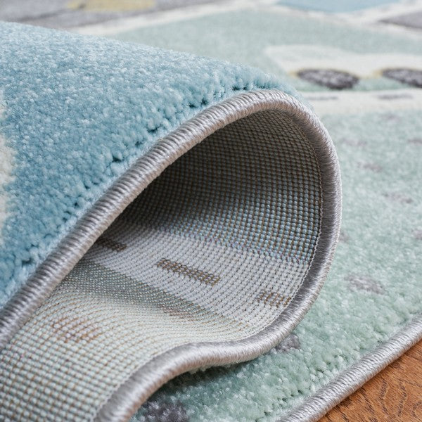Tapete Carousel Kid Collection Design: Gris/Azul claro CRK193f