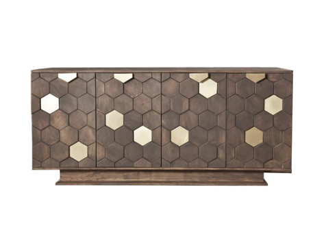 APARADOR Hexagonal dorado