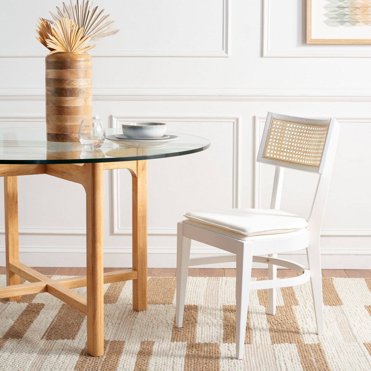 Silla de comedor de mimbre Galway