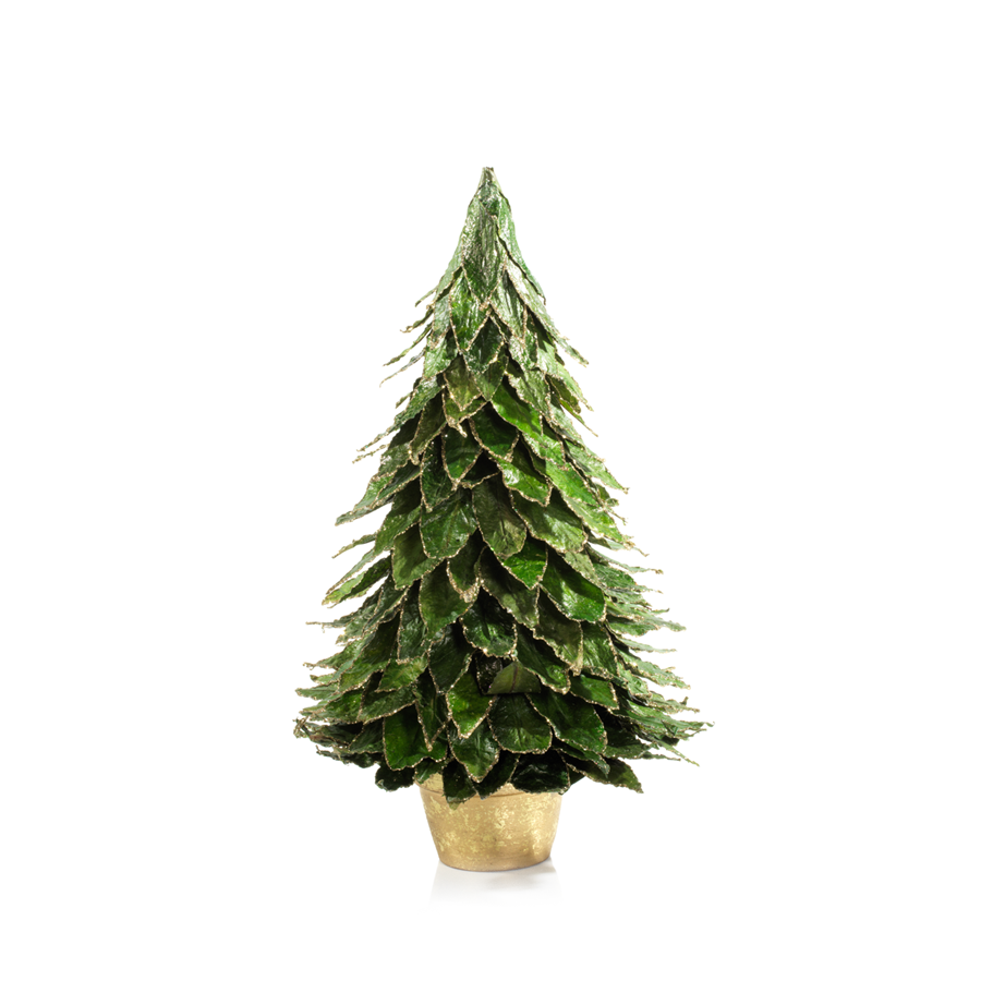 Natural Leaf Tree on Pot - Green