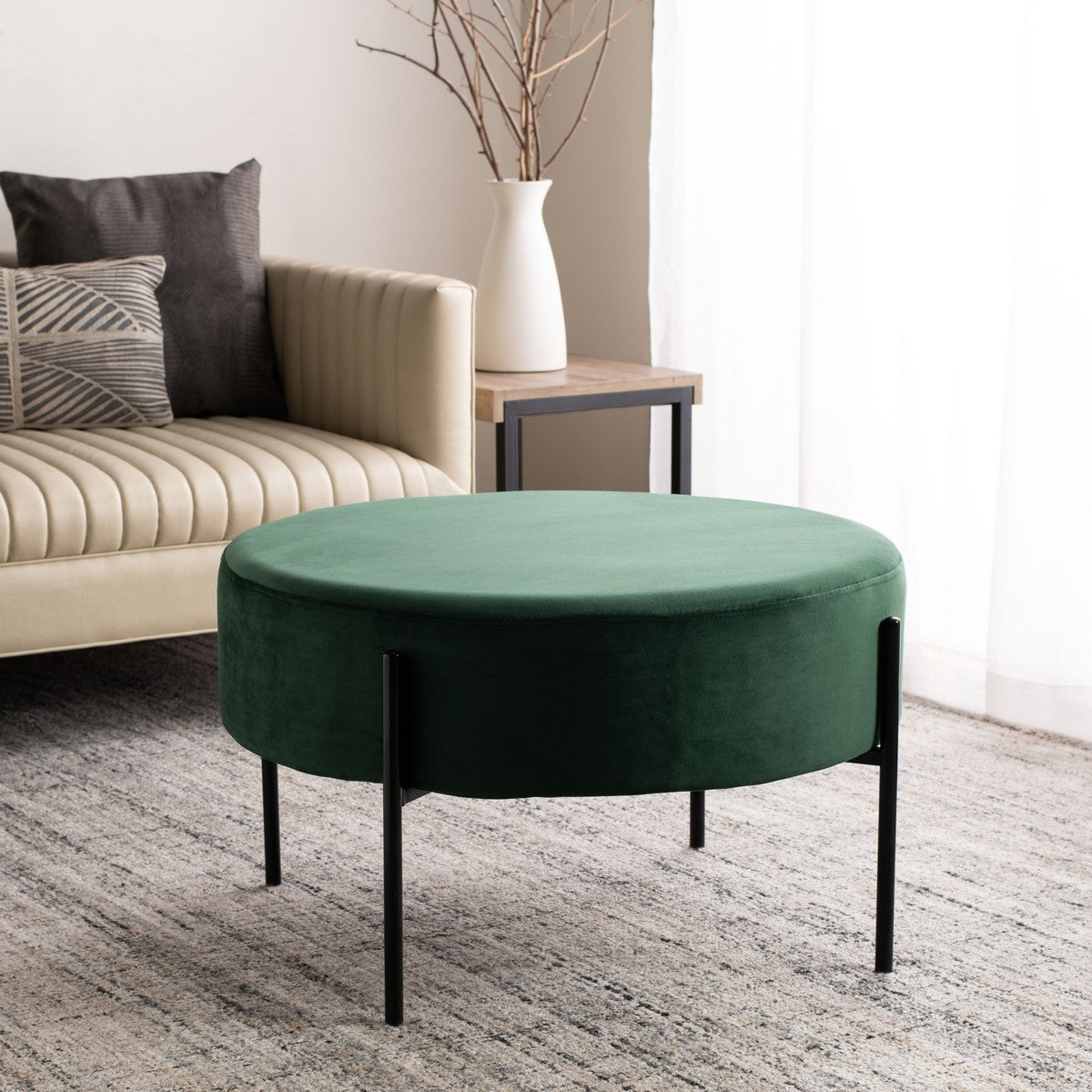 Lisbon Round Cocktail Ottoman