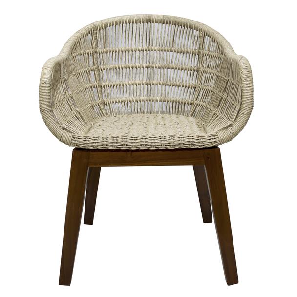 Silla de teca y aluminio Amora