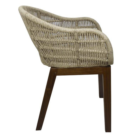 Silla de teca y aluminio Amora