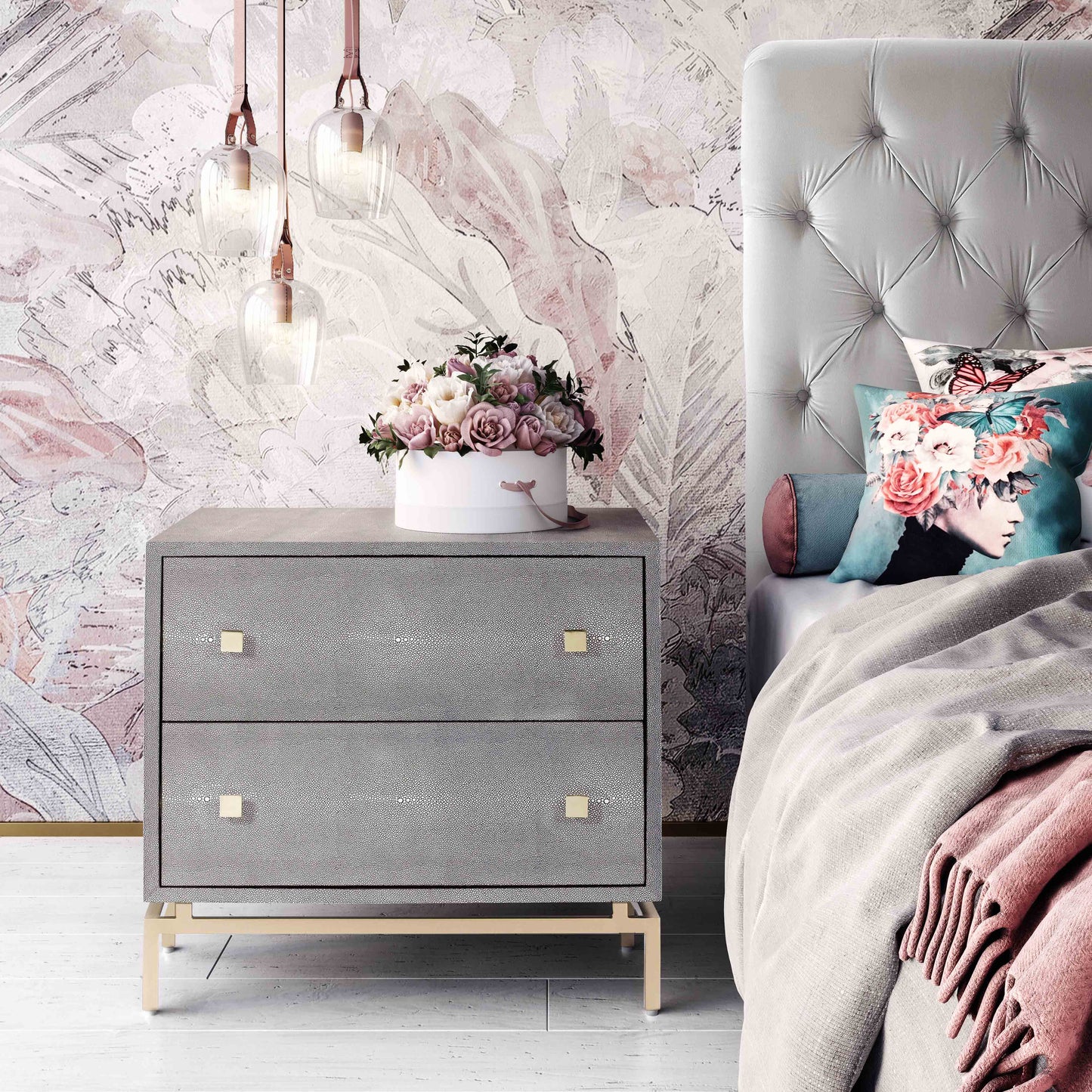 MESITA DE NOCHE PESCE SHAGREEN