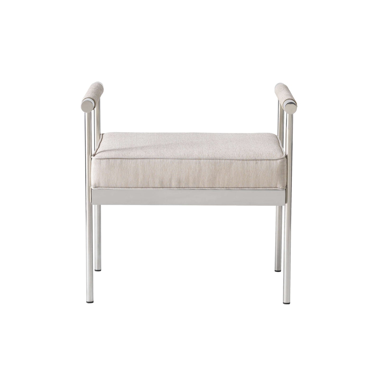 Diva White Vegan Leather Bench