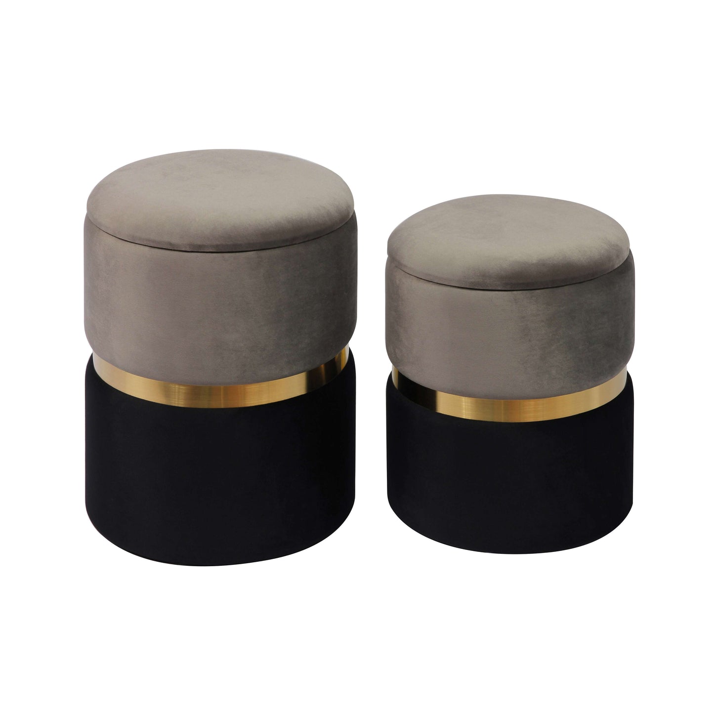 OTTOMANS ALMACENAJE GRIS GIGI - Set 2
