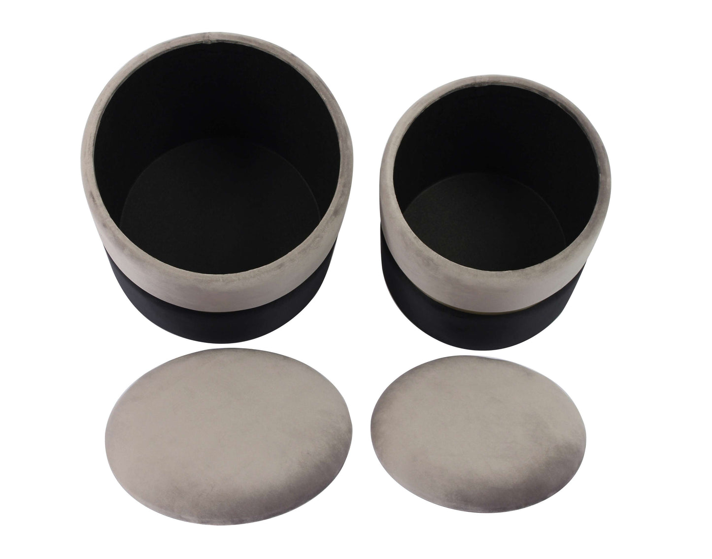 OTTOMANS ALMACENAJE GRIS GIGI - Set 2