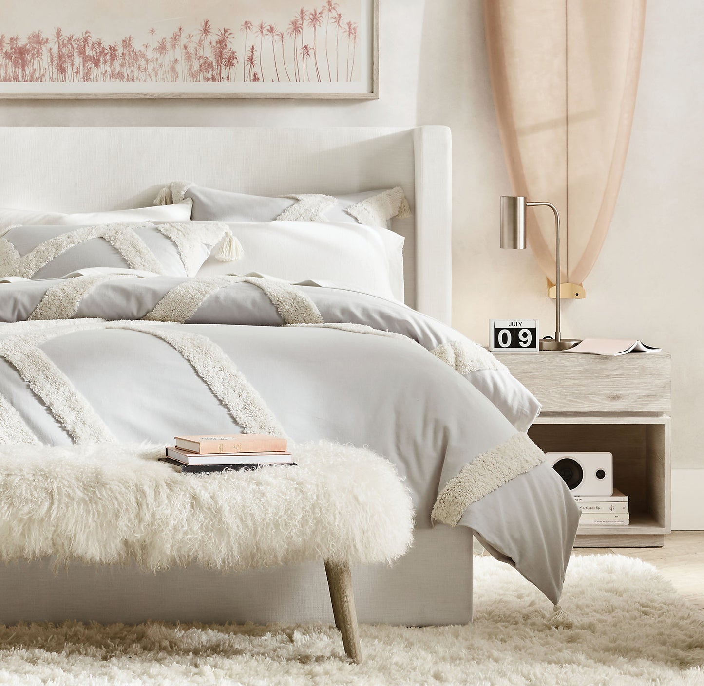 Cama Lien con Plataforma tapizada