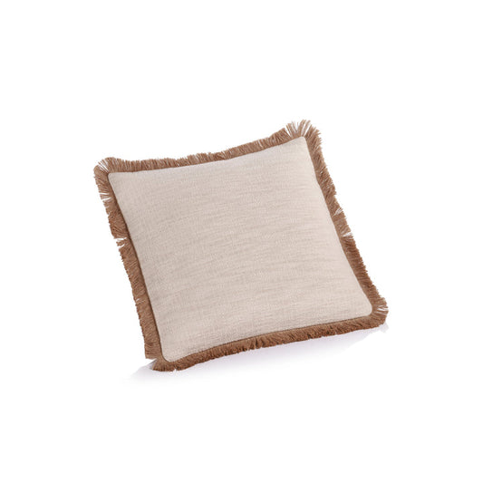 Cost Blanca Fringed Cotton and Jute Throw Pillow - Small