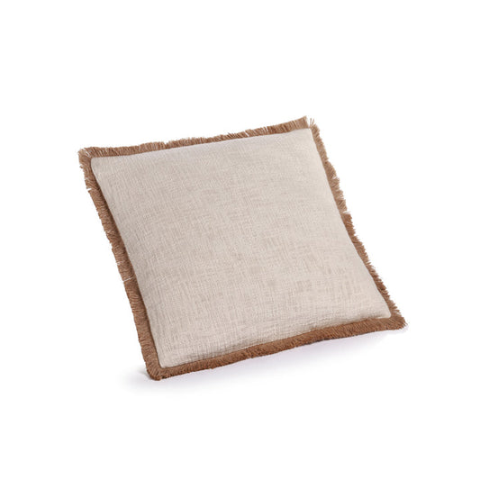 Cost Blanca Fringed Cotton and Jute Throw Pillow - Large