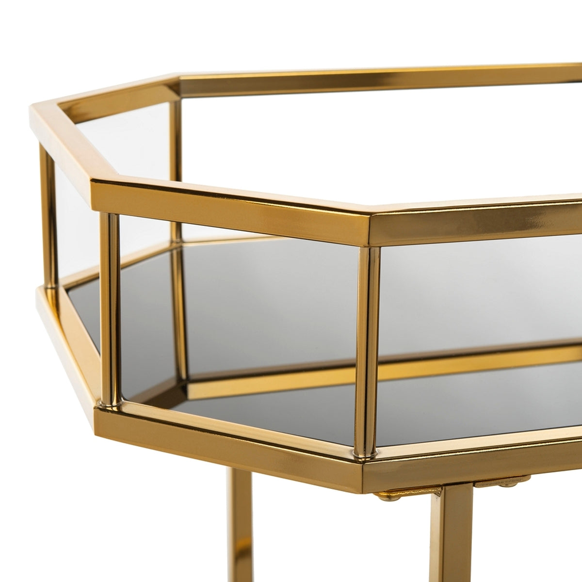Silva 2 Tier Octagon Bar Cart