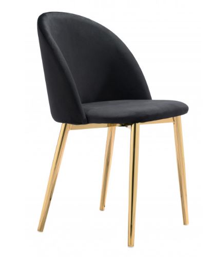 Cozy Dining Chair Black & Gold