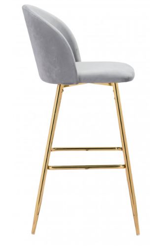 Cozy Barstool Gray & Gold