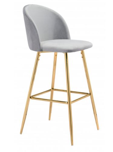 Cozy Barstool Gray & Gold