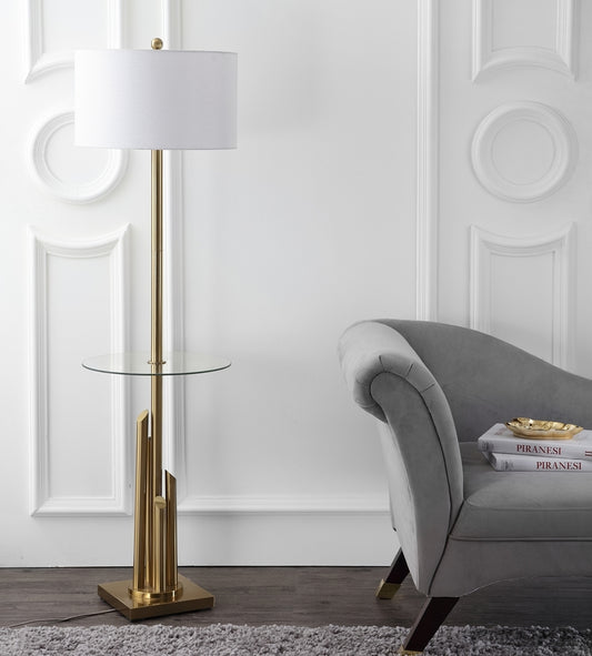 AMBROSIO 61-INCH H FLOOR LAMP SIDE TABLE