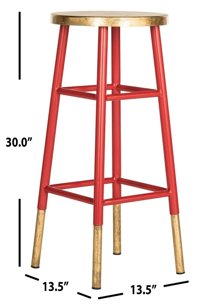 Emery Dipped Gold Leaf Bar Stool