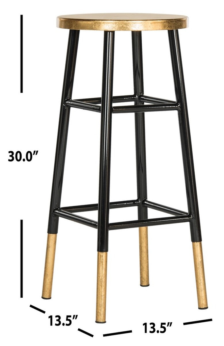 Emery Dipped Gold Leaf Bar Stool