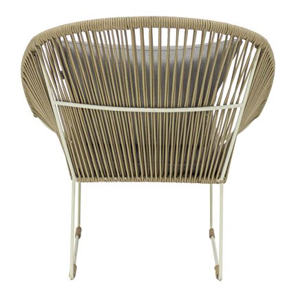 Manzanillo sillón cuerda beige con cojines