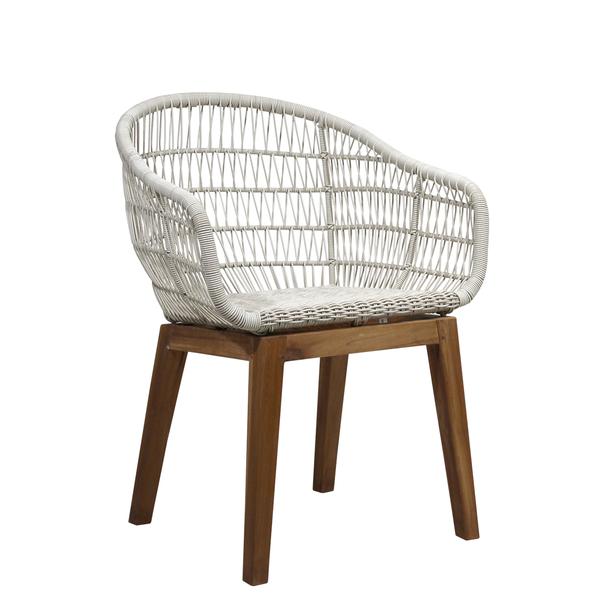 SILLA DE TECA Y POLYRATTAN JORDAN