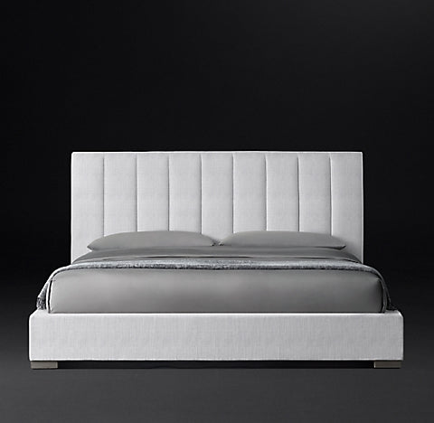 MODENA FABRIC VERTICAL CHANNEL PANEL PLATFORM BED