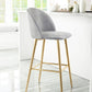 Cozy Barstool Gray & Gold