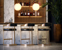Cargar imagen en el visor de la galería, Beaumont Barstool - Antique Brass
