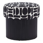 Boto Storage Ottoman Black & White