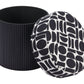 Boto Storage Ottoman Black & White