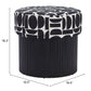 Boto Storage Ottoman Black & White