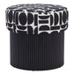 Boto Storage Ottoman Black & White