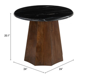 Mesa decorativa Aipe negra y marrón