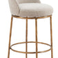 Nordhavn Swivel Barstool Beige & Gold